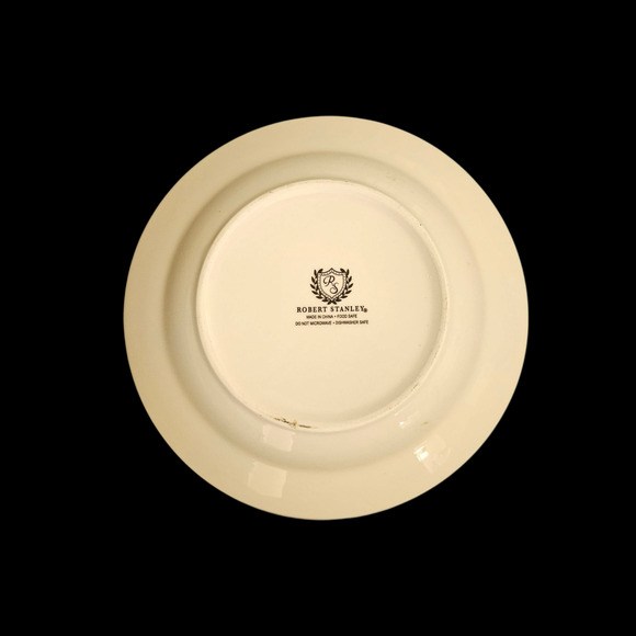 Robert Stanley Home Collection 8" Soup Bowl White with Gold Trim - Set of 2 - Picture 3 of 4